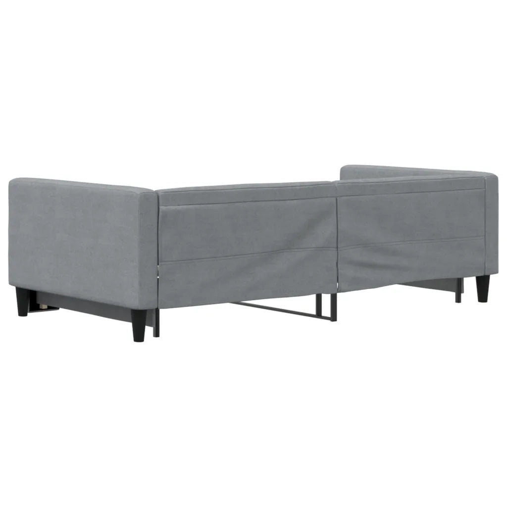 Divano letto | Sof¨¤ letto | Letto singolo Estraibile Grigio Chiaro 100x200 Tessuto