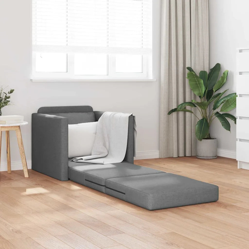 Divano letto-Sofa Letto-Daybed Grigio scuro 74 x 77 x 81 cm Tessuto