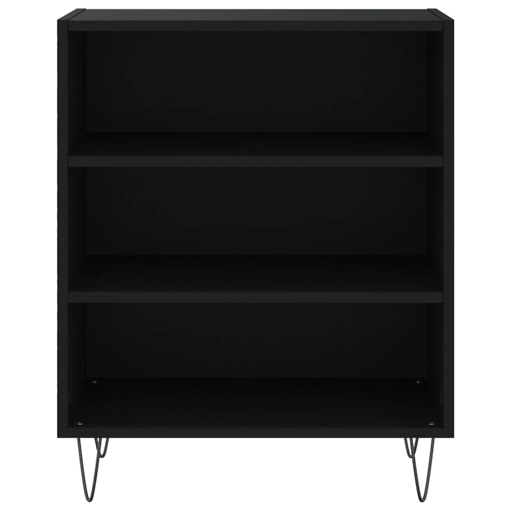 Buffet credenza cassettiera mobiletto mobile contenitore organizer per cucina soggiorno salotto 57 x 35 x 70 cm legno ingegnerizzato nero 02_0035955