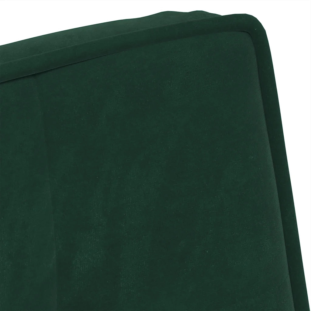 Sedia Relax 64x74x84 cm Verde Scuro in Velluto 4012319
