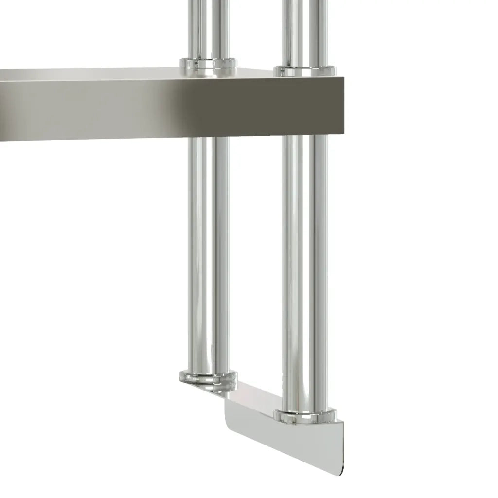 Tavolo Lavoro Cucina con Ripiano 110x55x150 cm Acciaio Inox CFW5341464