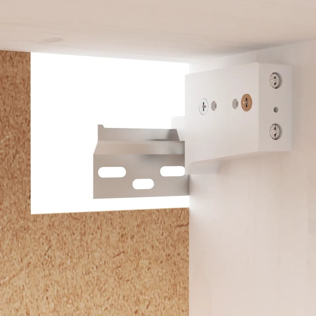 Pensili Bianchi 2 pz 60x30x35 cm in Legno Massello di Pino 813448
