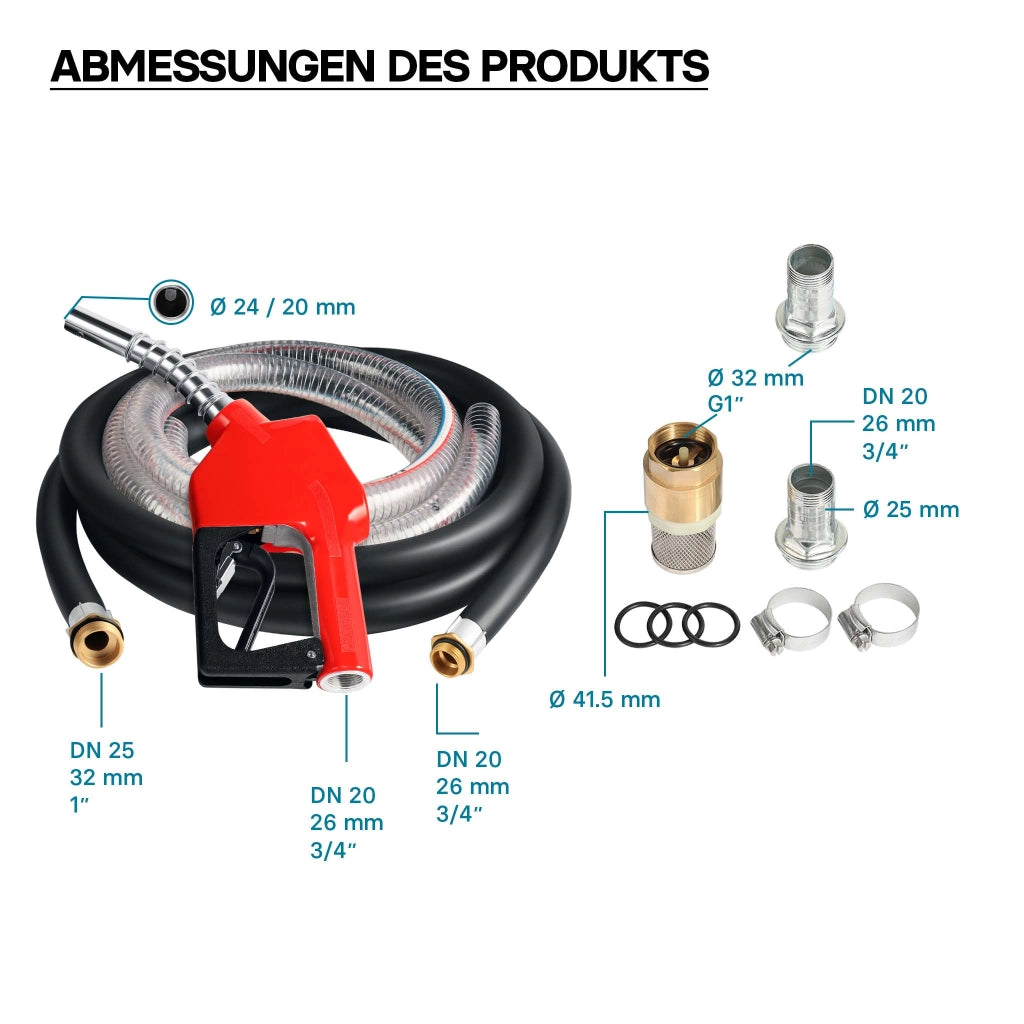 Distributore diesel gasolio con pompa autoadescante 230V/550W 50 l/min e pistola