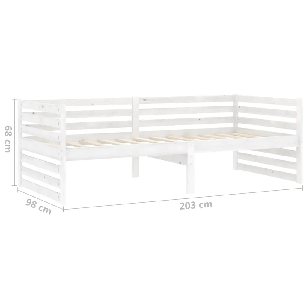 Dormeuse Bianca in Legno Massello di Pino 90x200 cm cod mxl 62319