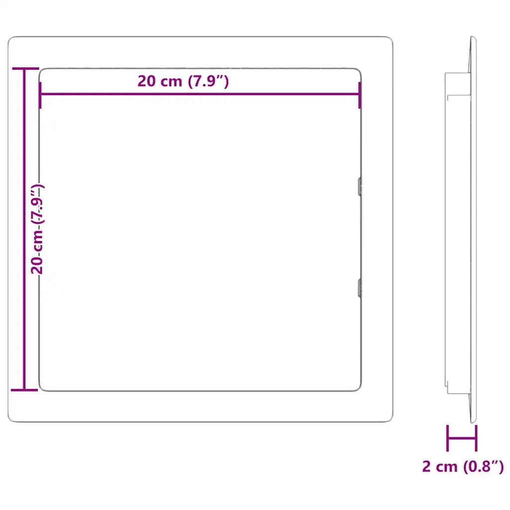 Pannelli di Accesso 2 pz Bianco 20 x 20 cm Plastica ABS CFW2786142
