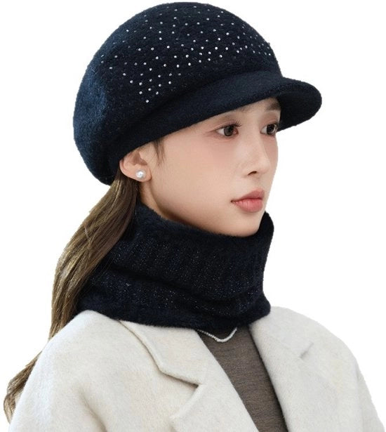 Casual cappello con fodera di fleece e protezione antincarro rafforzata per il freddo invernale