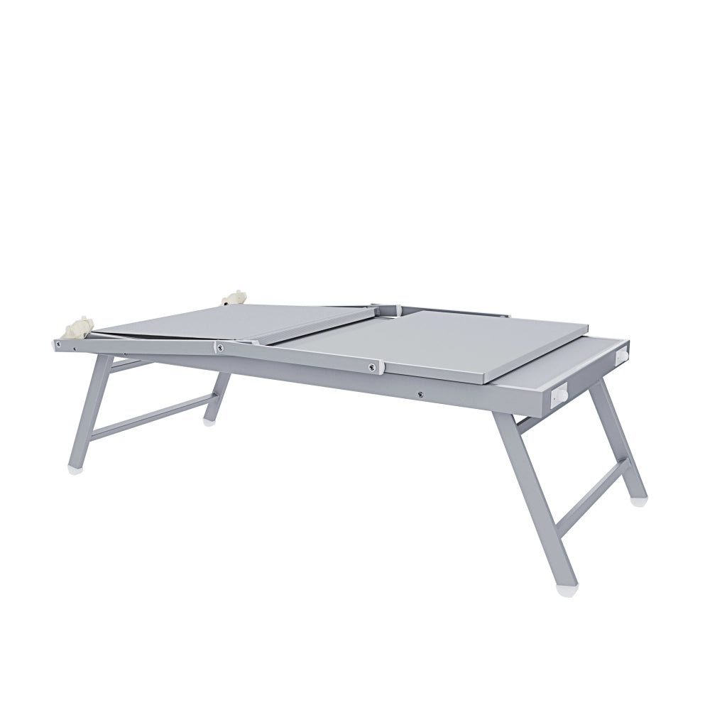 Lettino Sdraio Prendisole Professionale Richiudibile In Alluminio E Textilene con Tettino Parasole Orientabile Lettino Relax Mare Spiaggia Piscina Giardino Solarium 182 x 60 x 38 Cm Bianco