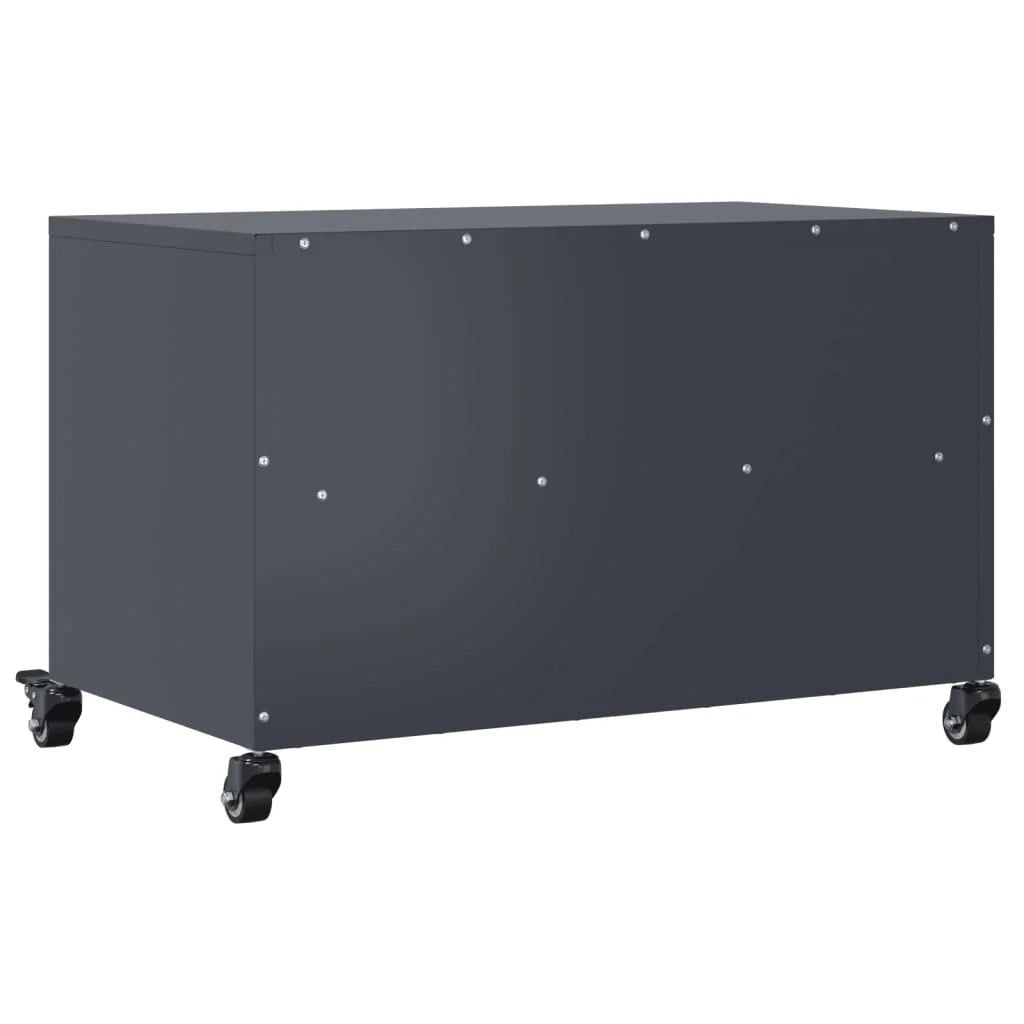 Mobile TV multimediale mensola TV credenza TV sala da pranzo soggiorno camera da letto antracite 68 x 39 x 43,5 cm acciaio antracite 02_0026399