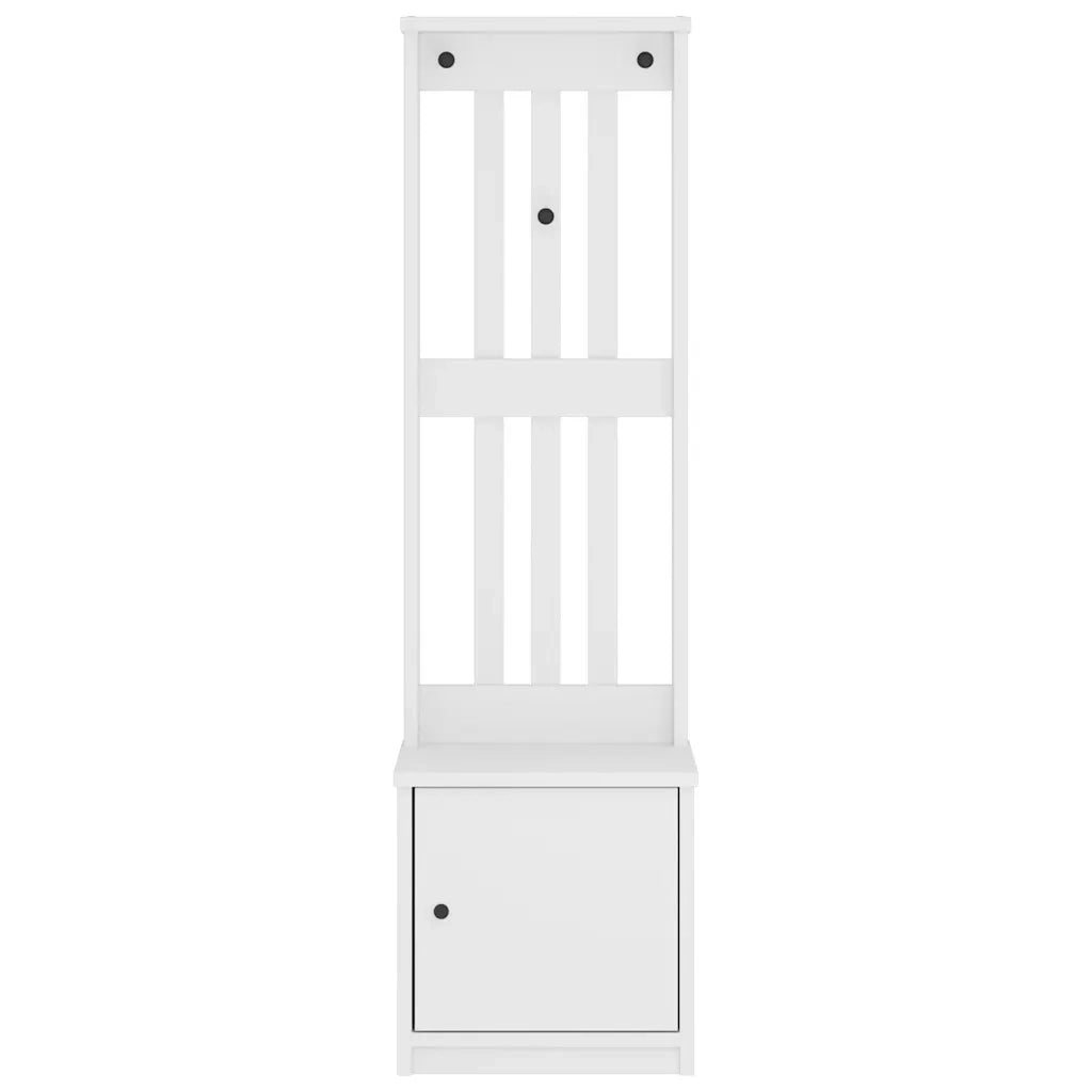 Albero da Ingresso SANDNES Bianco 45x40x159,5 cm Legno di Pino 4010486