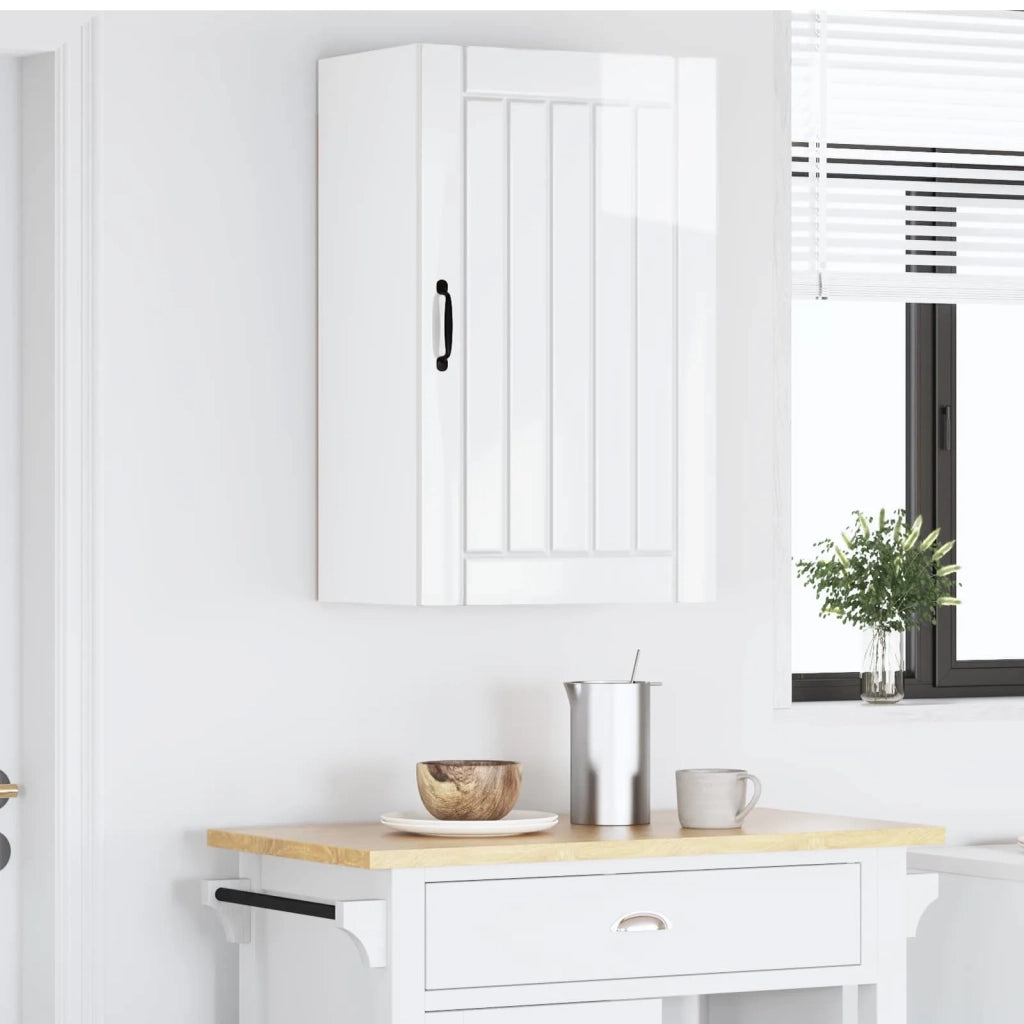 Pensile da cucina | Armadietto a muro LUCCA Bianco Lucido 50 x 31 x 80 cm