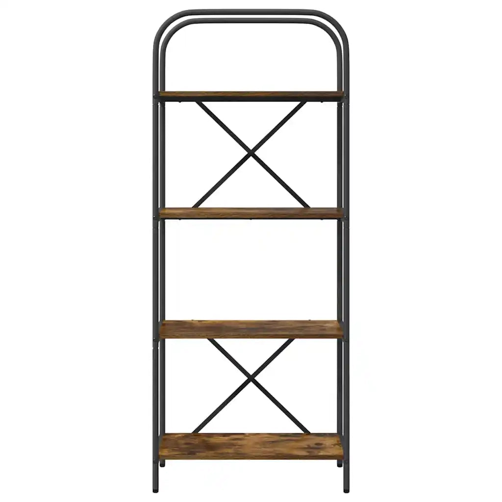 Libreria-Scaffale per Libri-Mobile di Stoccaggio Rovere fum¨¦ 60 x 30 x 146 cm Legno multistrato 533603