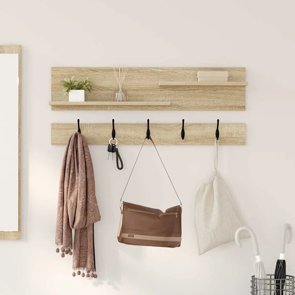 Appendiabiti a muro Rovere Sonoma 90 x 15 x 36 cm 874421