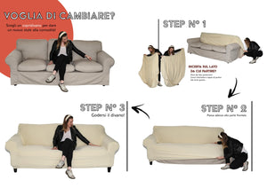 Copridivano Elasticizzato in Tessuto Bordeaux 2 Posti