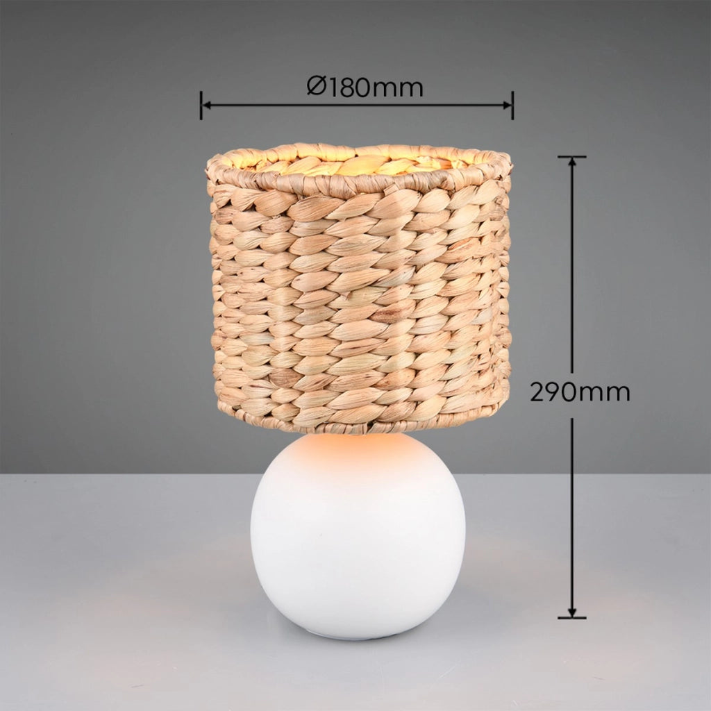 Lampada da tavolo scandinava VINA Trio ceramica bianca E27