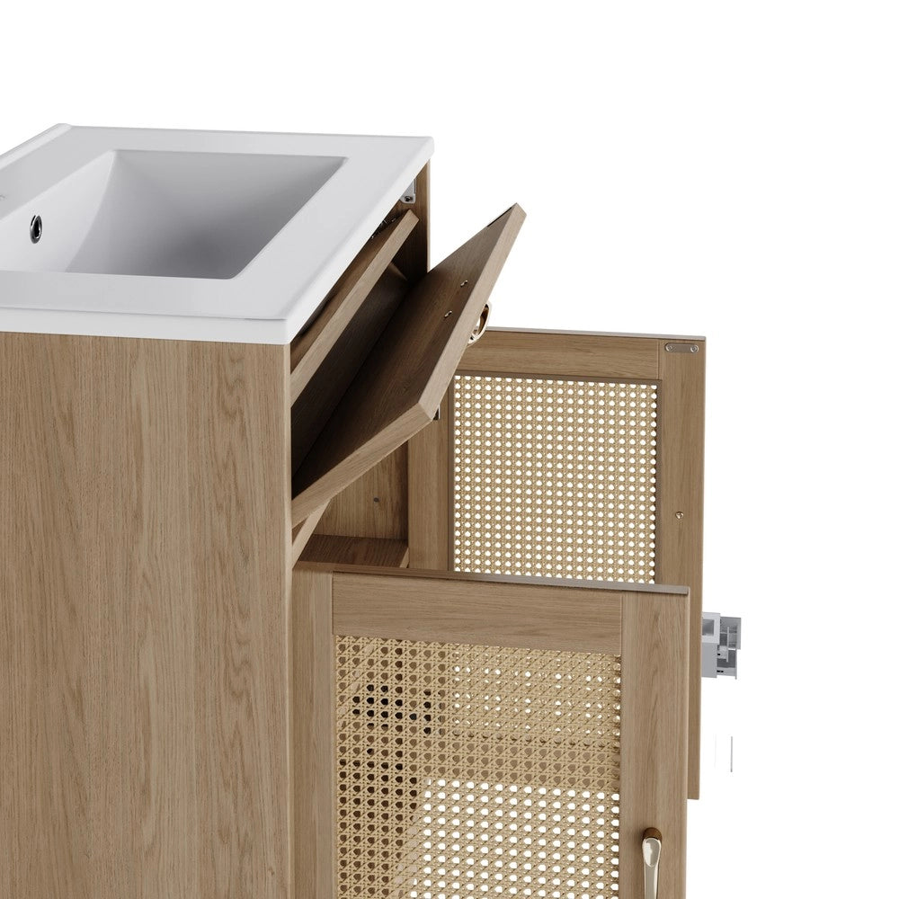 Mobile Sottolavabo da Bagno con Lavabo in Ceramica ¨C Xylo ¨C Bianco, 76x46x88 cm