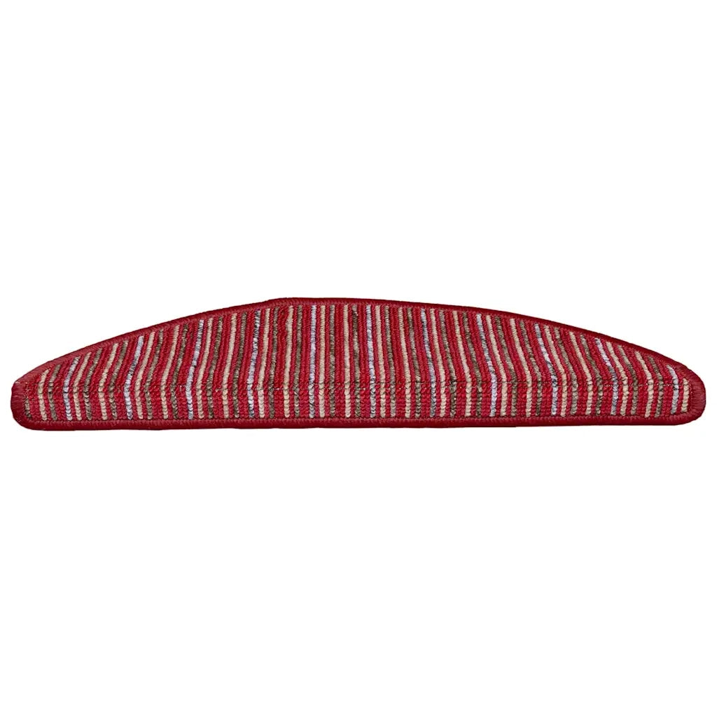 Tappetini per scale autoadesivi 15 pcs Rosso 56 x 17 x 3 cm