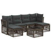 Set Divano da Giardino 7 pcs Grigio polyrattan 3434306