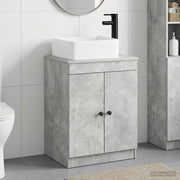Set di mobili per il bagno Grigio Cemento Legno ingegnerizzato 3404235