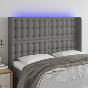 Testiera a LED-Testata con LED GrigioScuro 147x16x118/128cm inTessuto 490287