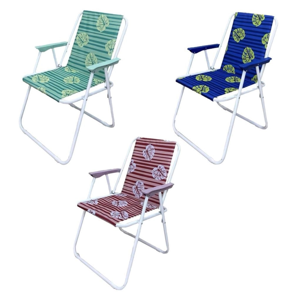 1 Pezzo Sedia da Giardino Pieghevole Relax Tela Bali 3 Colori