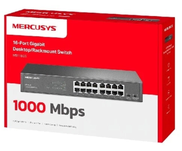 SWITCH 16PGIGABIT RACKDESK