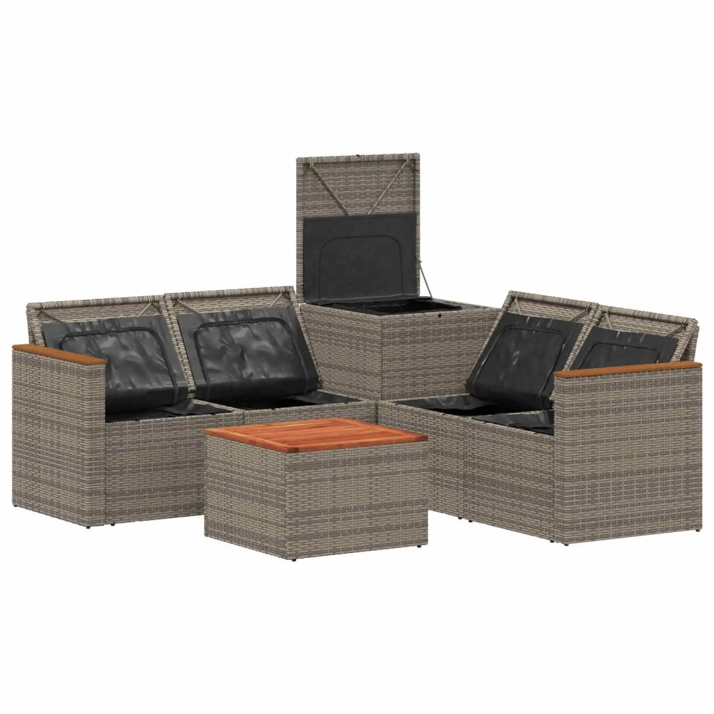 Set di divani 6 pz Grigio e Grigio Scuro 3447622