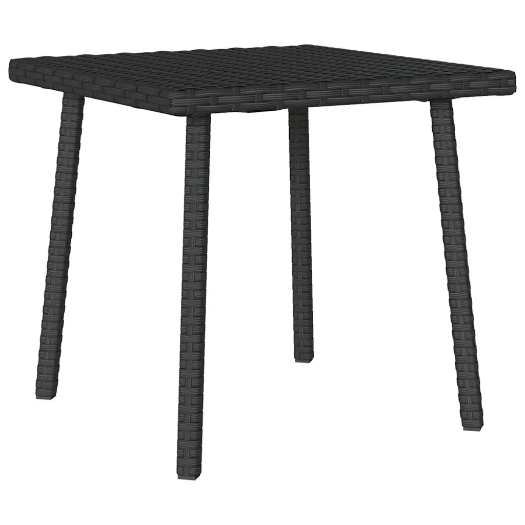 Tavolino da Giardino | Tavolino da esterno Rettangolare Nero 40x40x37 cm Polyrattan