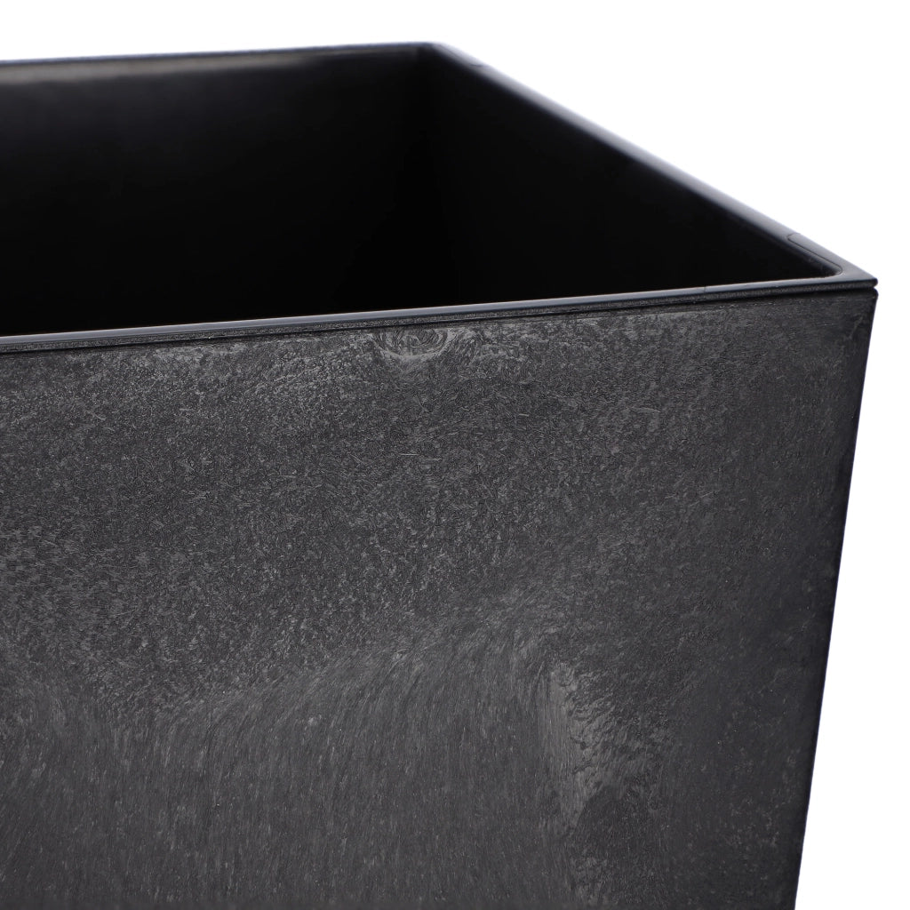 Vaso da fiori KADAX da 25 cm, copertura in plastica nera con inserto.