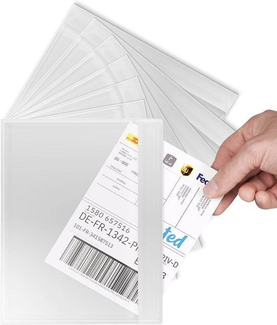 Elenco di spedizione Enveloppe 19 x 15 cm – 100 pezzi Etichetta trasparente autoadesiva per confezioni e pacchi