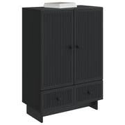 Credenza | Madia | Buffet da pranzo | Armadio da pranzo Nero 66 x 34,5 x 95 cm Legno ingegnerizzato
