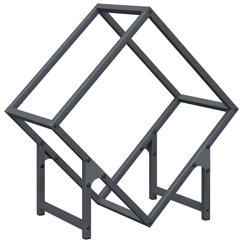 Rastrelliera per Legna da Ardere Antracite 50x25x50 cm