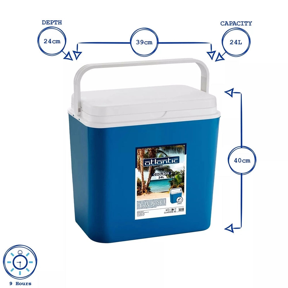 Trade Shop - Borsa Frigo Passivo Portatile Grande Blu 24lt Isolata Per Campeggio Viaggio Picnic 860010 -
