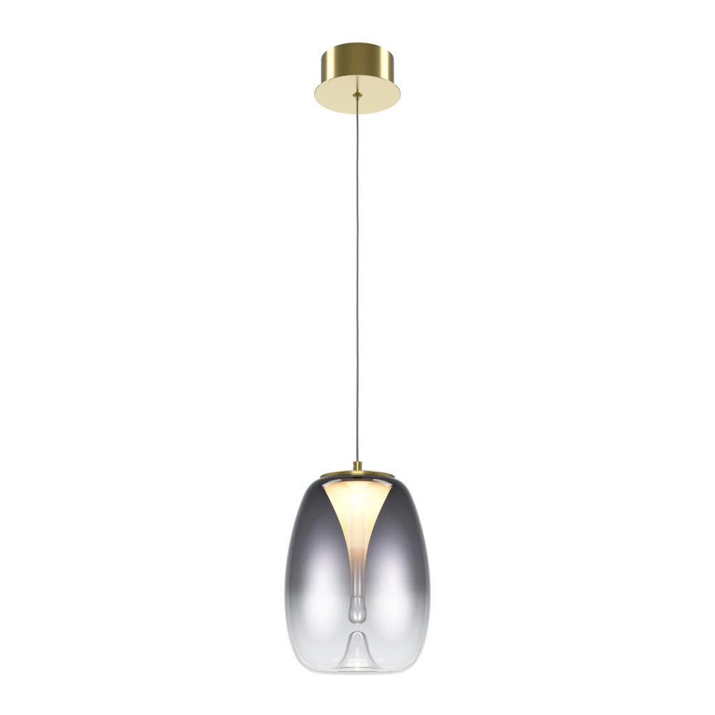 Maytoni Lampadario Moderno Splash 1 luce LED integrato oro metallo vetro
