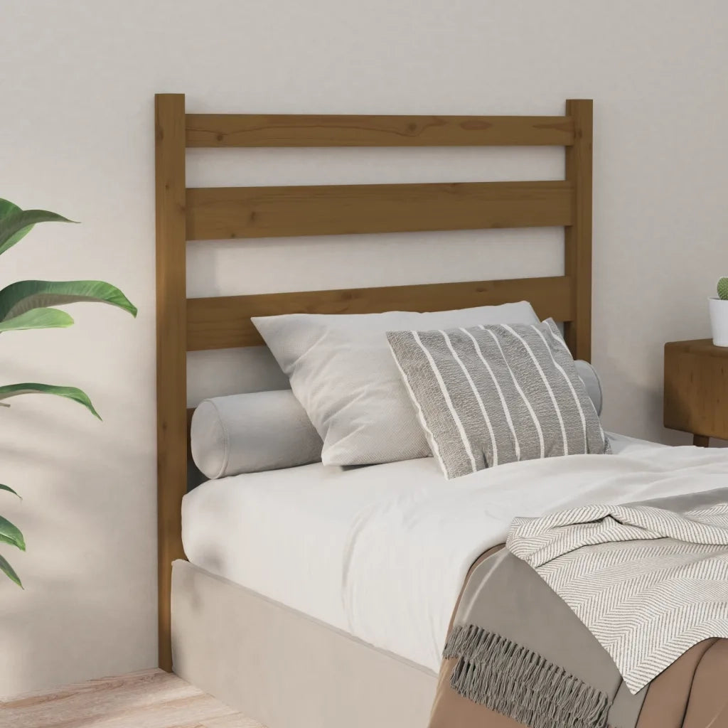 Testiera | Testata per Letto ambra 81x4x100 cm in Legno Massello di Pino