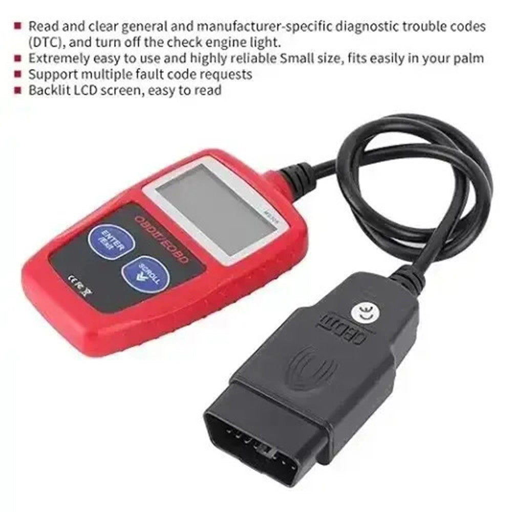 Trade Shop - Scanner Diagnostico Obdii/eobd Diagnostica Digitale Per Auto Con Display Lcd Cavo Q-gz037 -