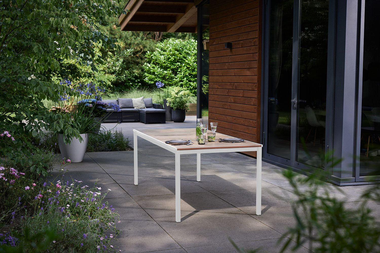 Tavolo da Giardino Keter Porto 200x95x75 cm Deco Coat Piano Effetto Legno Frassino