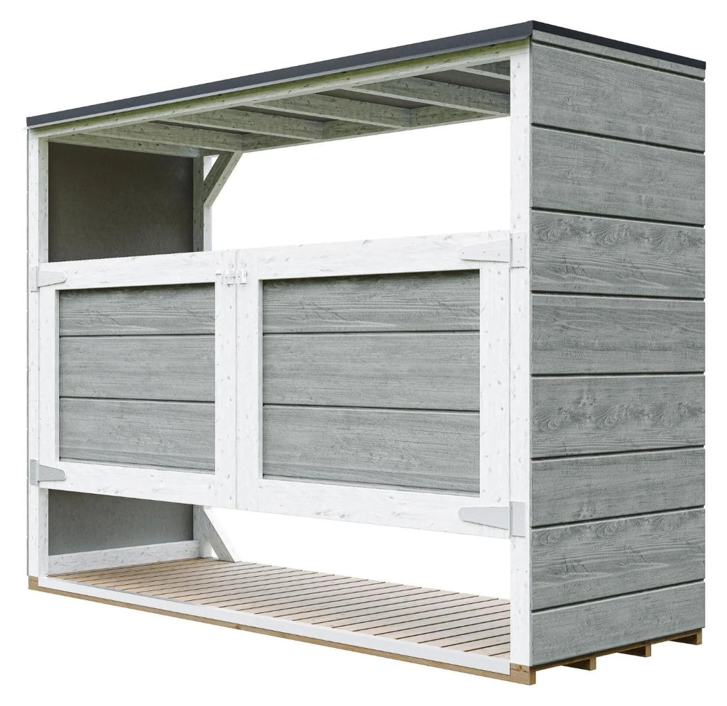 Casetta da giardino per bidoni spazzatura 3x240L - Timbela M982A-TUNDRA GREY