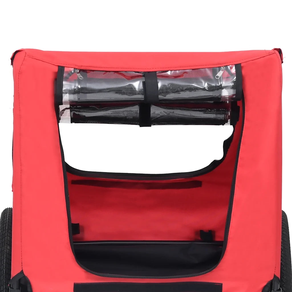 Rimorchio da Bici per Animali Domestici Rosso e Nero CFW5837619