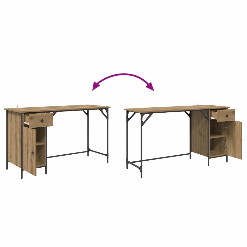 Scrivania per computer Rovere artigianale 131 x 48 x 75 cm