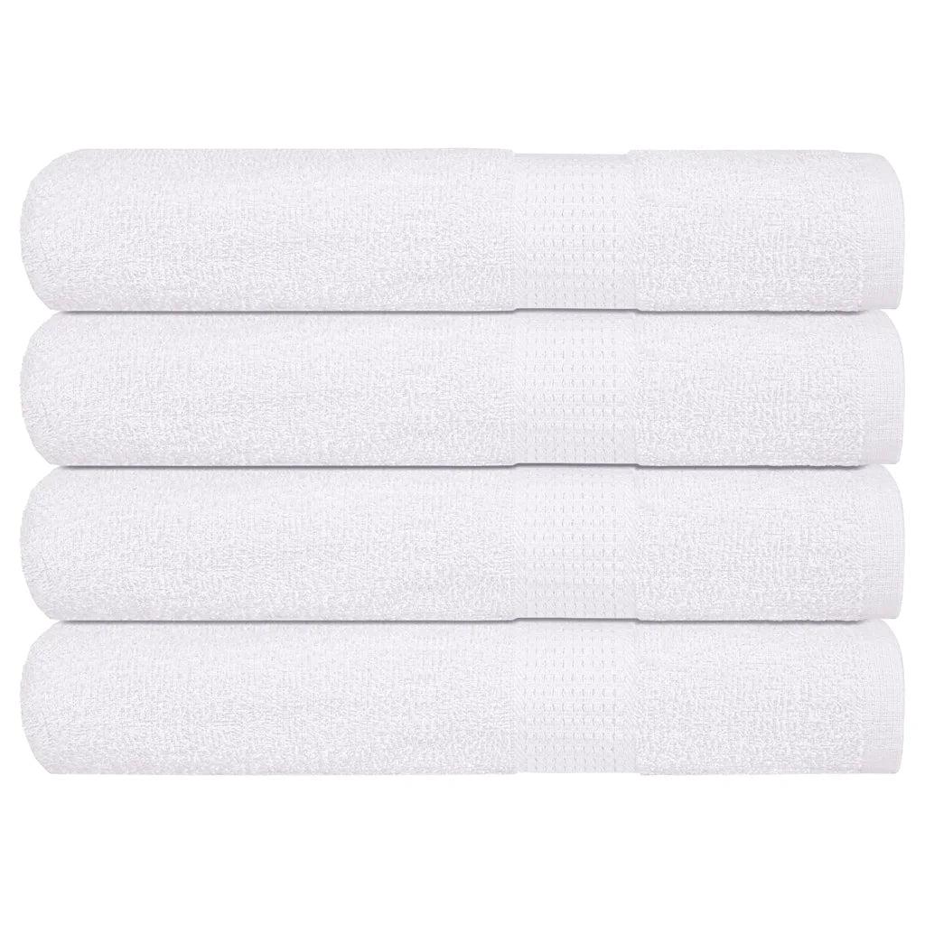 Asciugamani 4 pz Bianchi 100x200 cm 360 g/mÂ² 100% Cotone