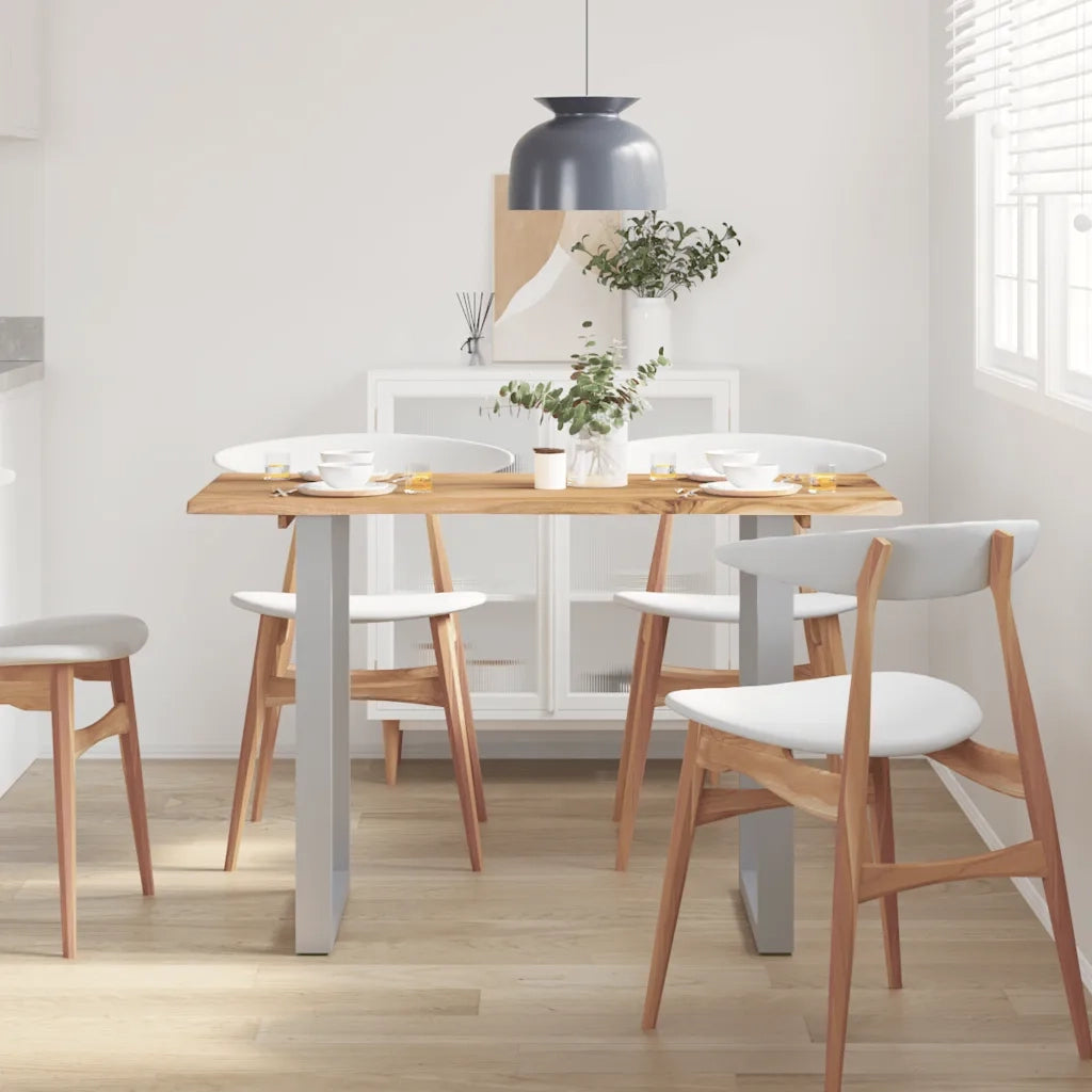 Tavolo da Pranzo 118x58x76 cm in Legno Massello di Acacia