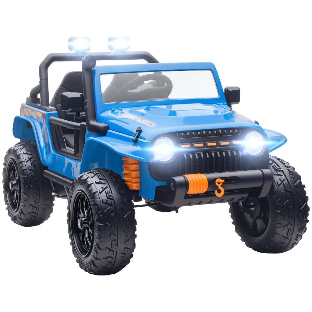 Macchina elettrica per bambini 12V ¨C zephmum ¨C Blu con telecomando e luci LED
