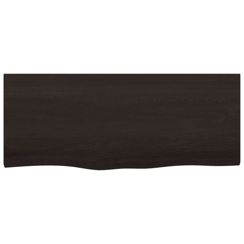 Piano Tavolo Marrone 100x40x(2-6) cm Rovere Massello Trattatocod mxl 72861