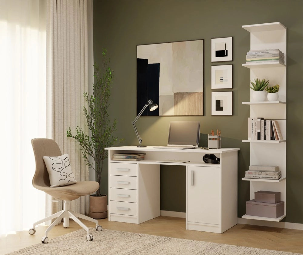 Scaffale 6p bianco wysoki 180 cm 6 ripiani per libri segregatory per ufficio soggiorno libreria moderna