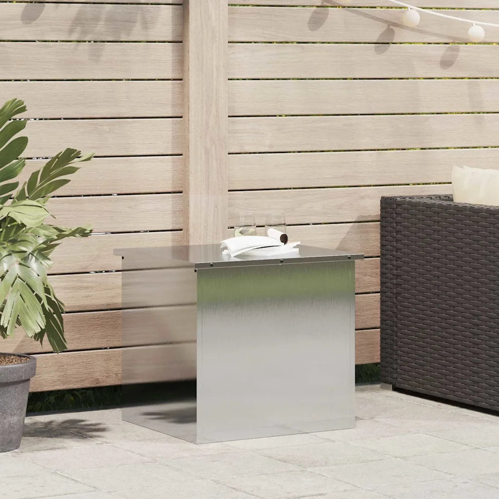 vidaXL Scatola di Stoccaggio Esterno Argento 55 x 50.5 x 50 cm