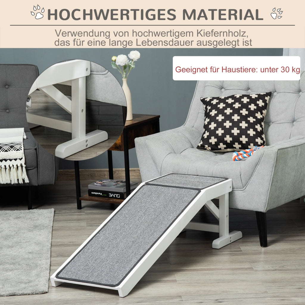 Rampa per Animali Domestici ¨C Minimal ¨C 125x40x35.5cm Legno Pino