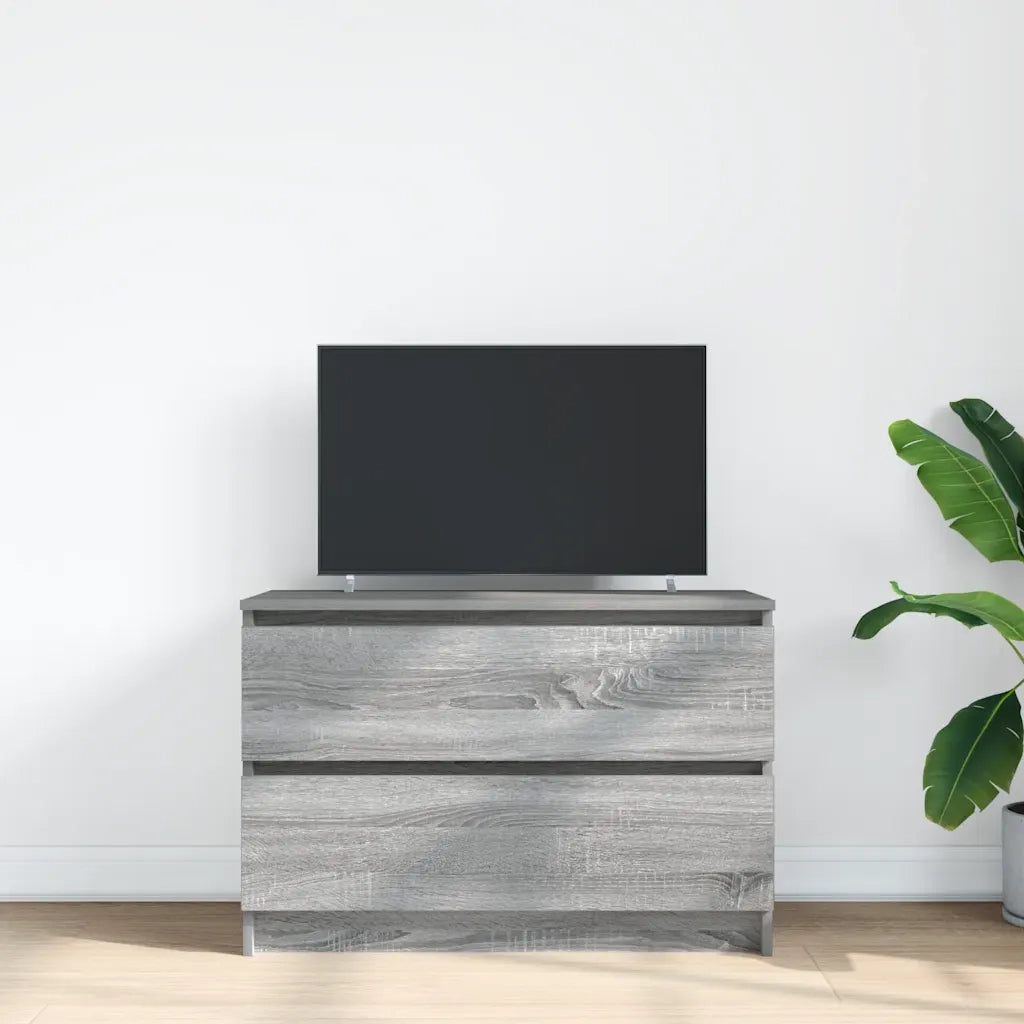 Mobile Porta TV Grigio Sonoma 80x35x54 cm in Legno Multistrato
