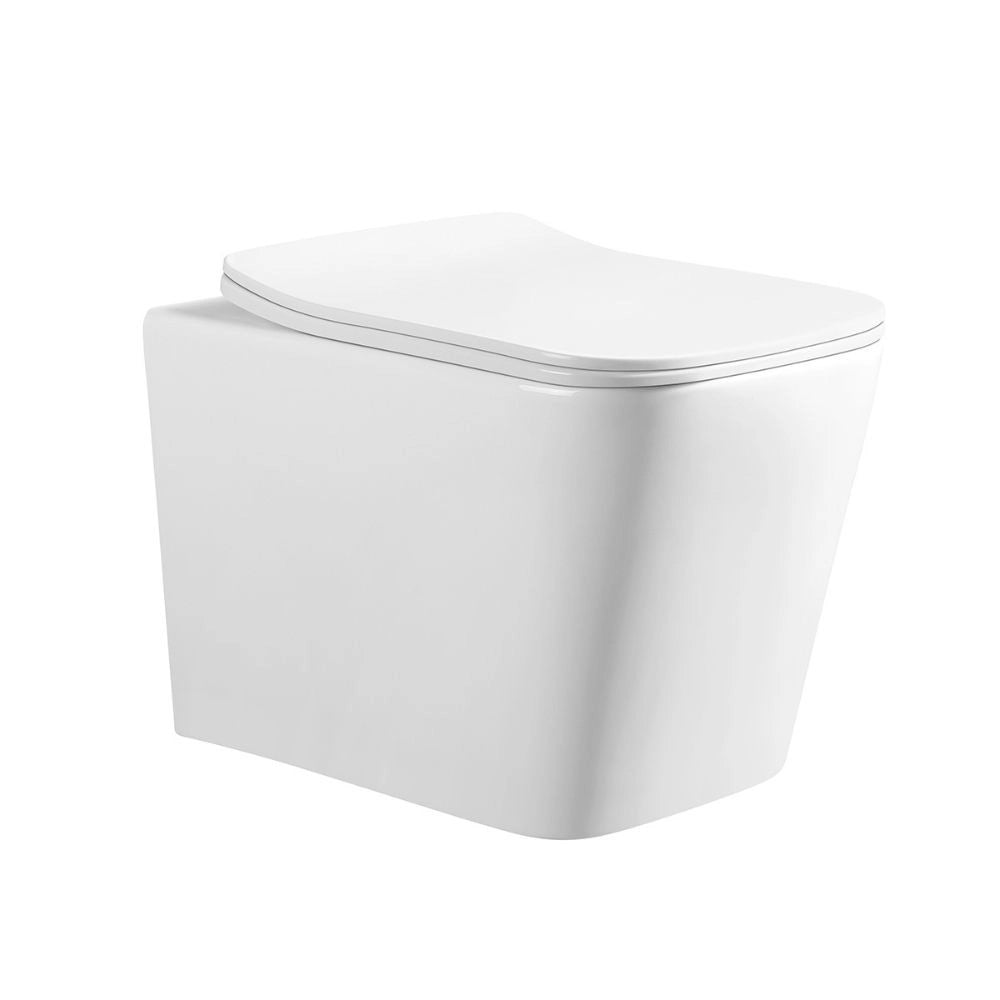 WC Sospeso YJ-2303 in Ceramica Bianco Lucido con Scarico a Parete – Design Moderno e Igiene Quotidiana