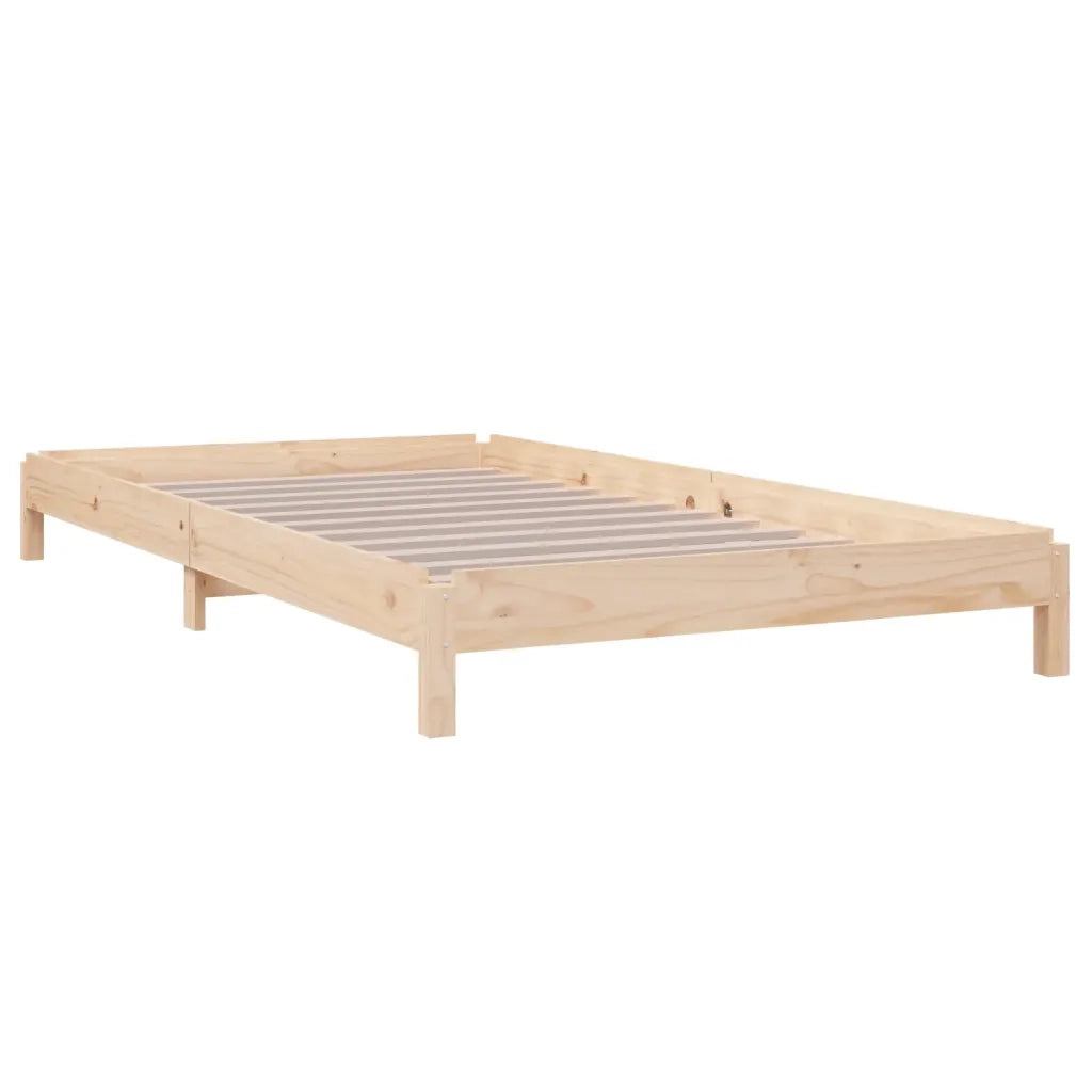 Letto singolo | Letto per adulti | Letto Impilabile 100x200cm in Legno Massello di Pino