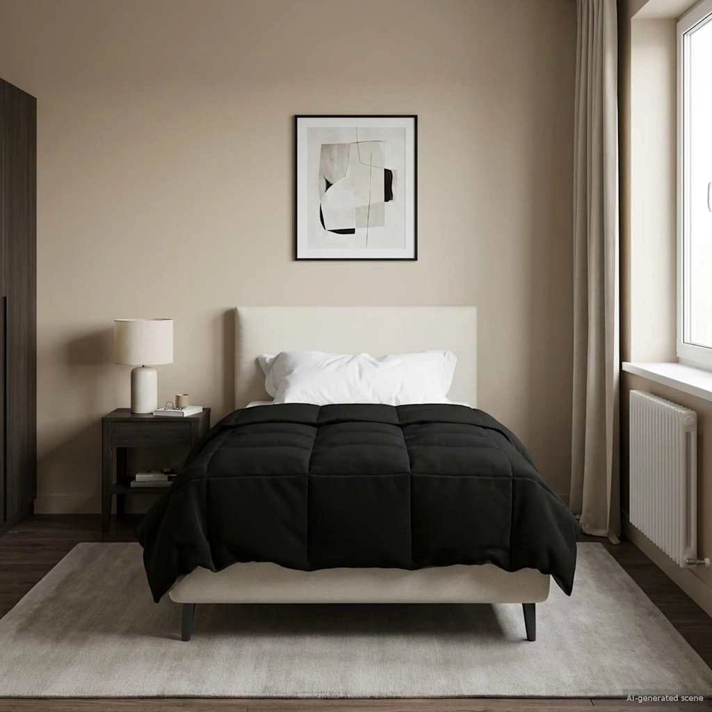 Piumino Letto Estivo 140 x 220 cm Estate Nero Traspirante 42025935
